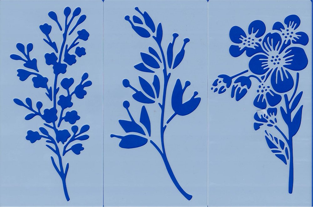 Skabeloner, småblomster og græsser, 18 stk. - Billede 2