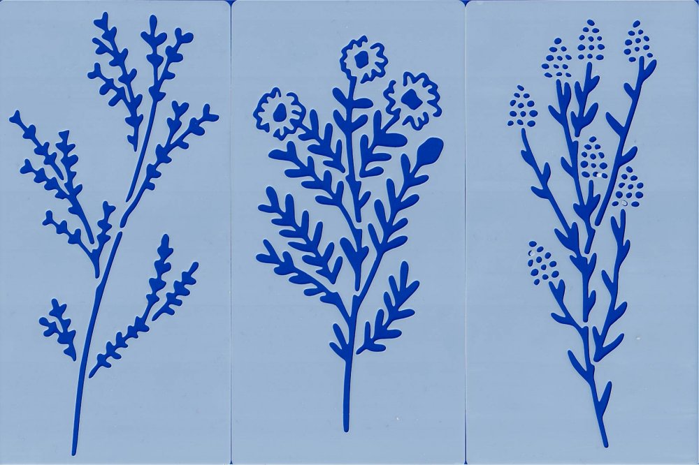 Skabeloner, småblomster og græsser, 18 stk. - Billede 7