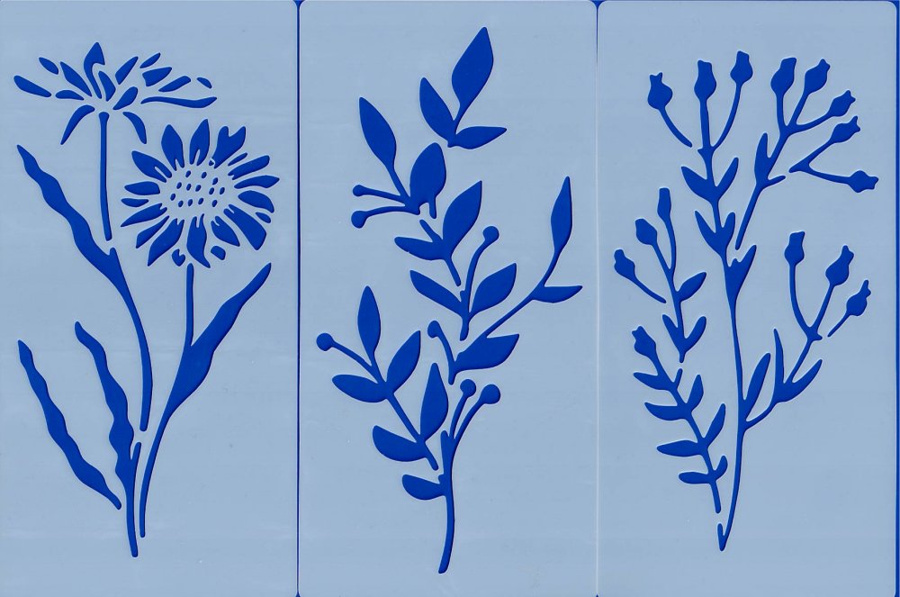 Skabeloner, småblomster og græsser, 18 stk. - Billede 6