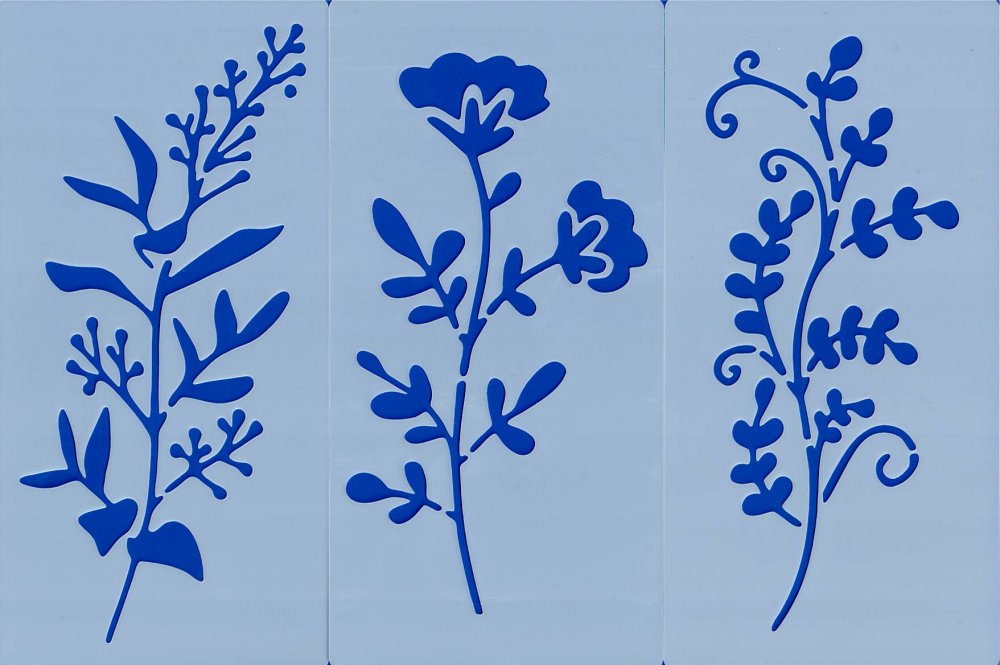Skabeloner, småblomster og græsser, 18 stk. - Billede 5
